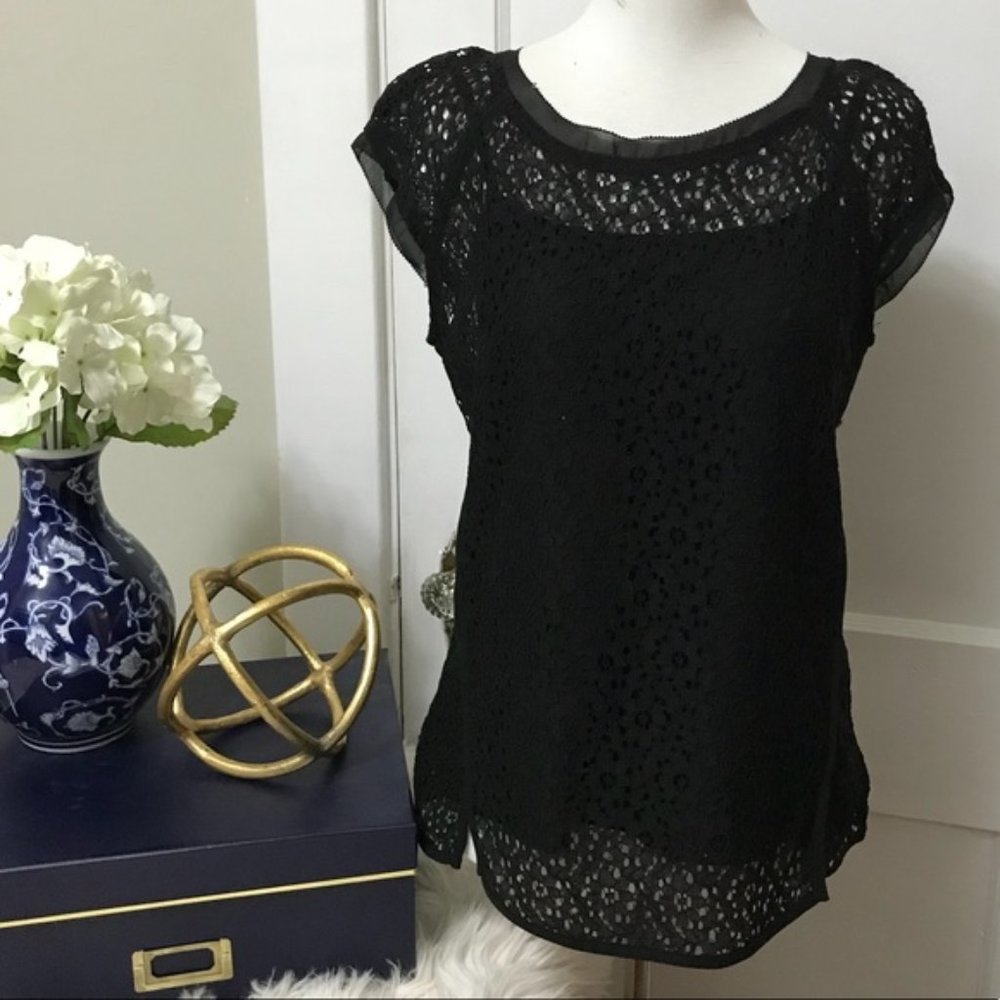 Pixley Yuli Lace Cap Sleeve Blouse Stitch Fix S